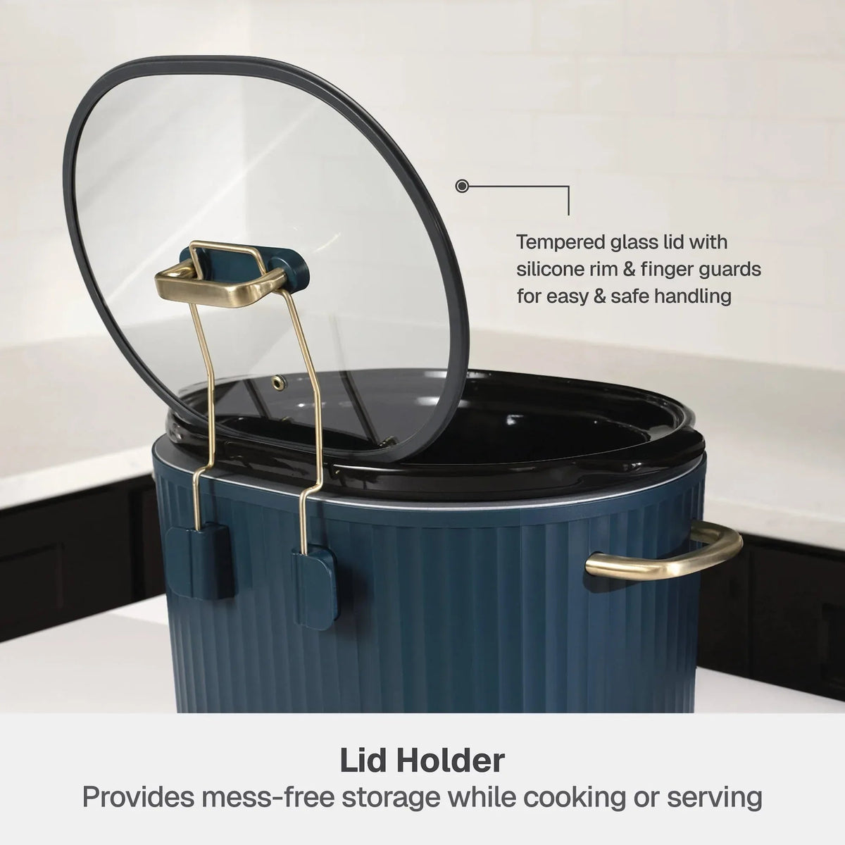 Thyme & Table 6QT Programmable Slow Cooker, Atlantic Blue