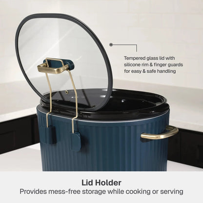 Thyme & Table 6QT Programmable Slow Cooker, Atlantic Blue