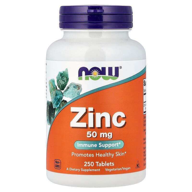 NOW Foods, Zinc, 50 mg, 100 Tablets