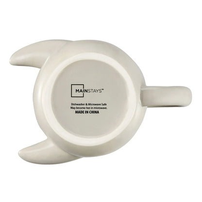 Mainstays 15.89 oz Gray Sculpted Hug Earthenware Mug