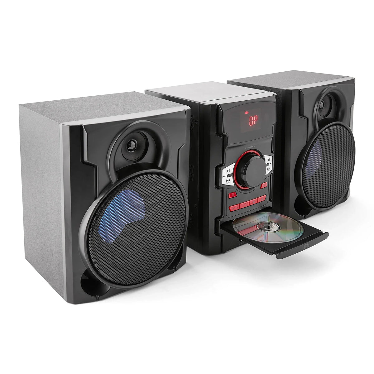 Onn. 100W CD Stereo System with Bluetooth and USB Charging Port