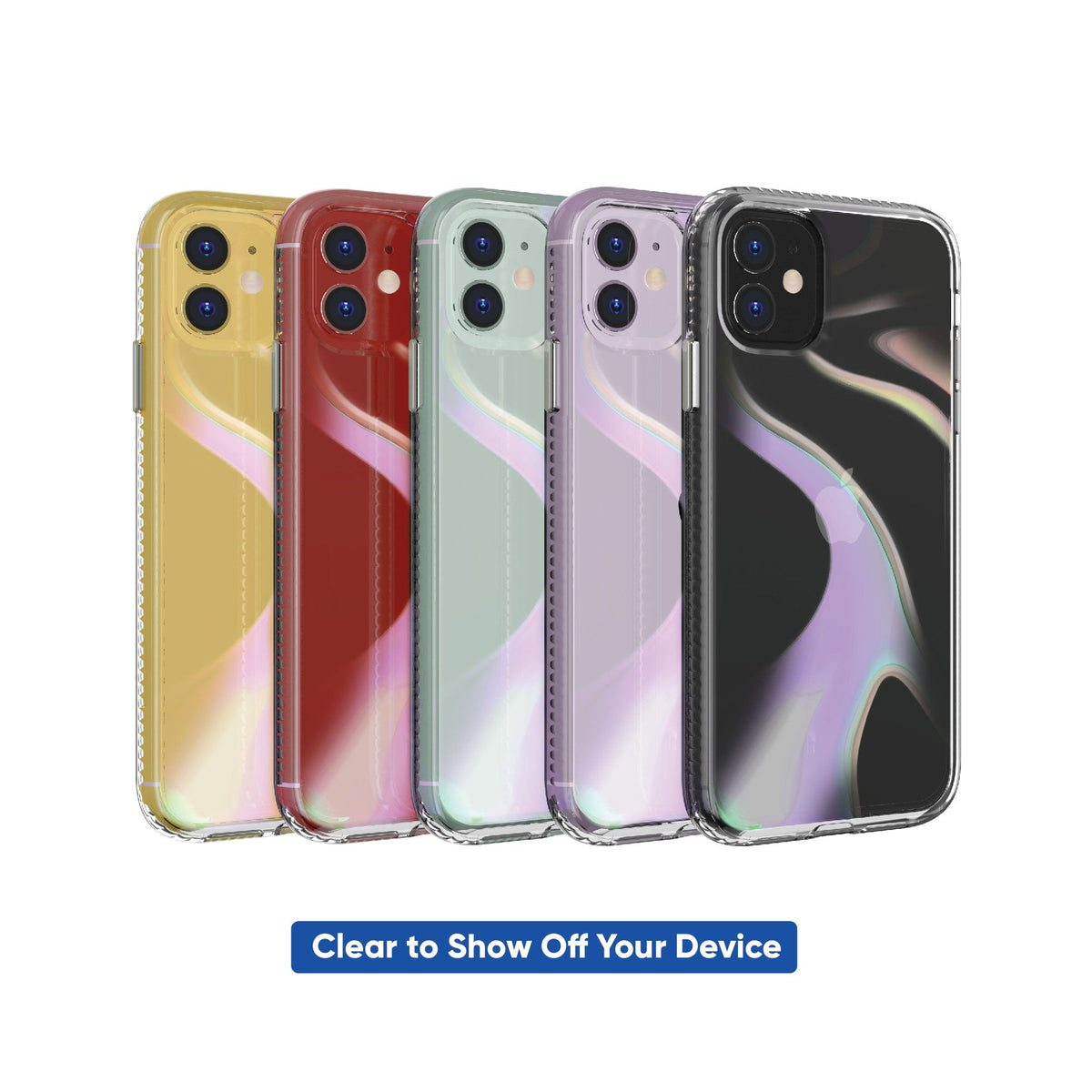 onn. Phone Case for iPhone 11 / iPhone XR - Iridescent Illusion