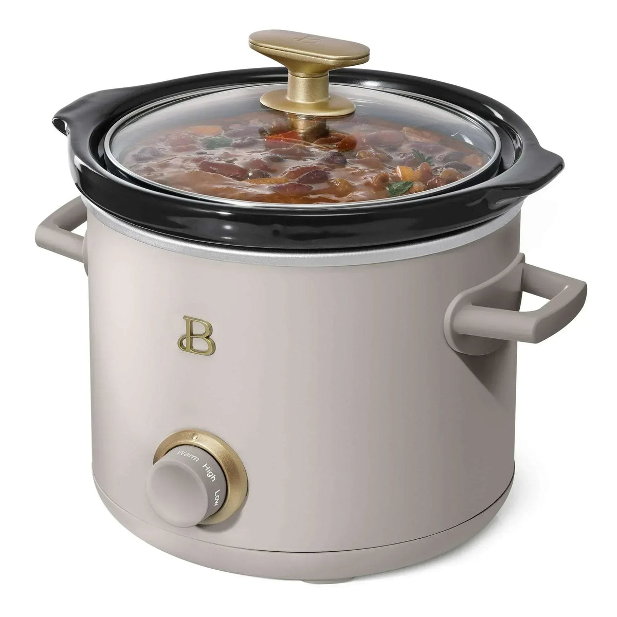 Beautiful 2 Qt Manual Slow Cooker, 2-Pack, Thyme Green + Porcini Taupe by Drew Barrymore