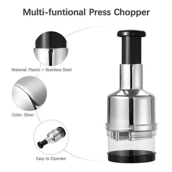 Food Chopper, Easy to Clean Manual Hand Vegetable Chopper Dicer, Onion Chopper for Veggies Garlic Salads