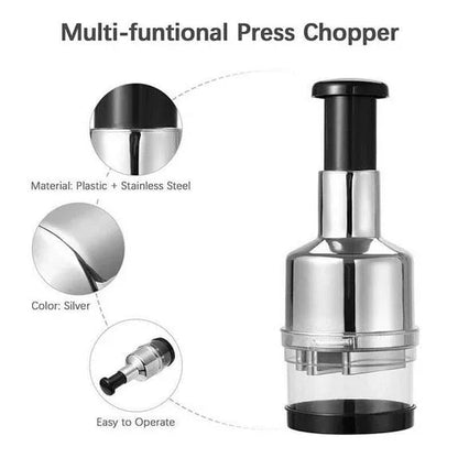 Food Chopper, Easy to Clean Manual Hand Vegetable Chopper Dicer, Onion Chopper for Veggies Garlic Salads