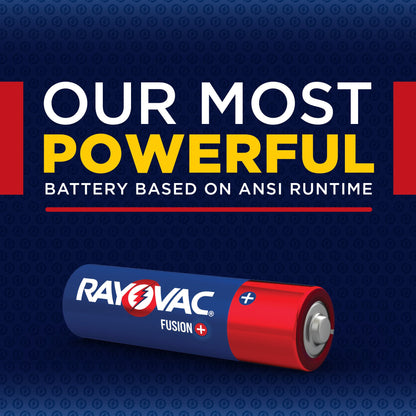 Rayovac Fusion AA Batteries (8 Pack), Double A Alkaline Batteries