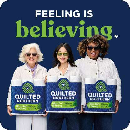Quilted Northern Ultra Soft & Strong 2-Ply Toilet Paper, 12 Mega Rolls, 295 Sheets Per Roll