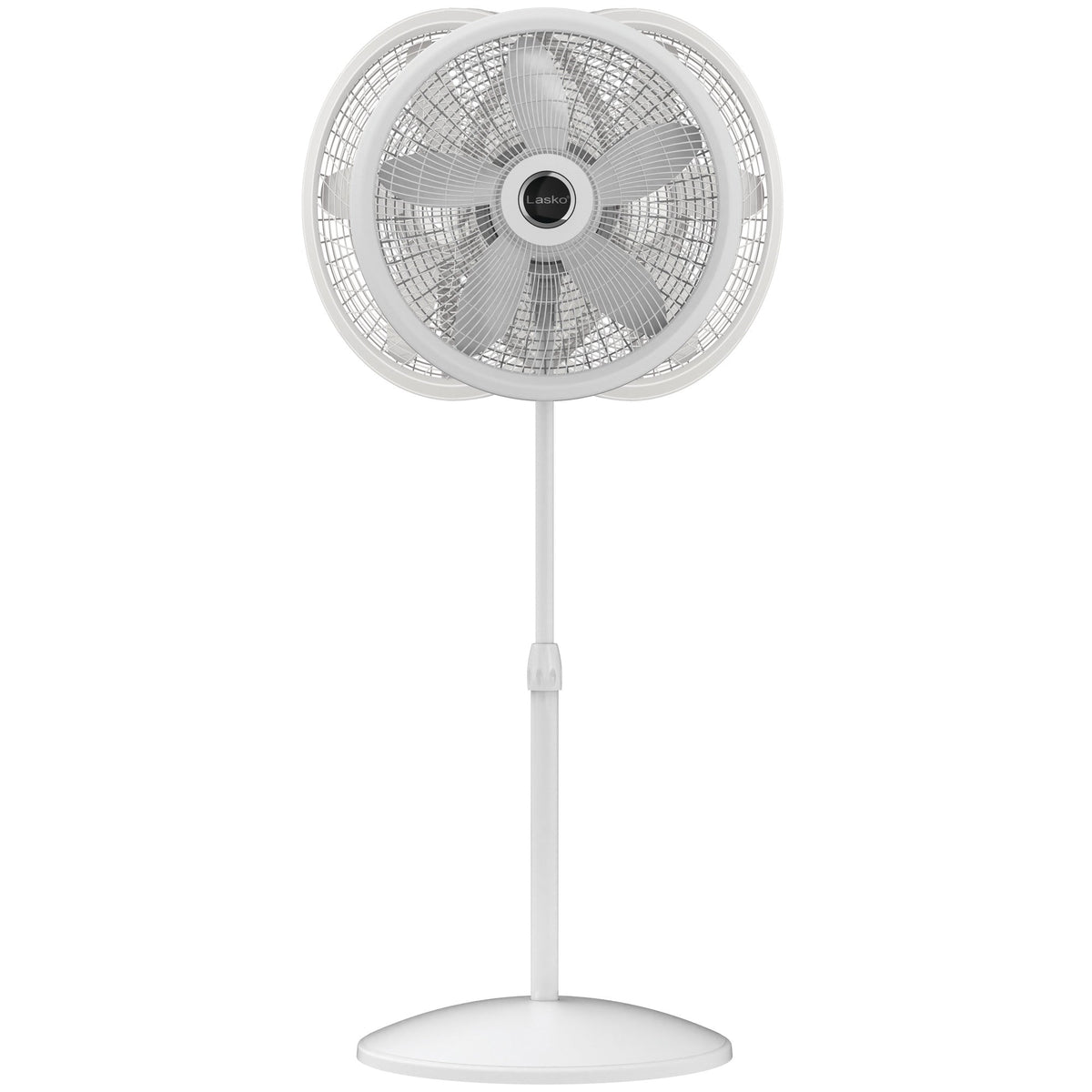 Lasko Cyclone 18" 3-Speed Adjustable Oscillating Pedestal Fan, White, S18931