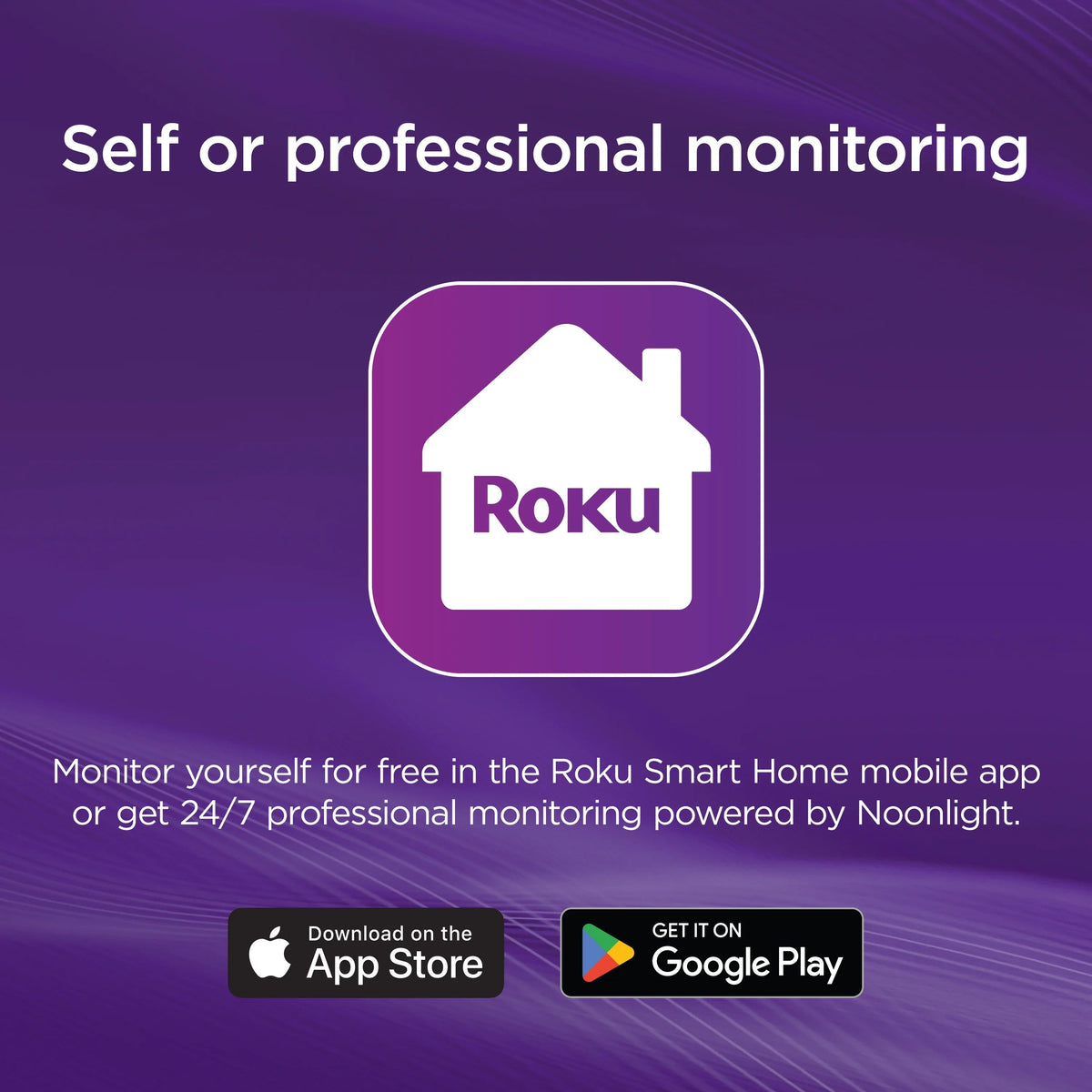 Roku Smart Home 5-Piece Home Monitoring System Bundle Wi-Fi-Enabled Indoor Battery-Powered with Free Self-Monitoring