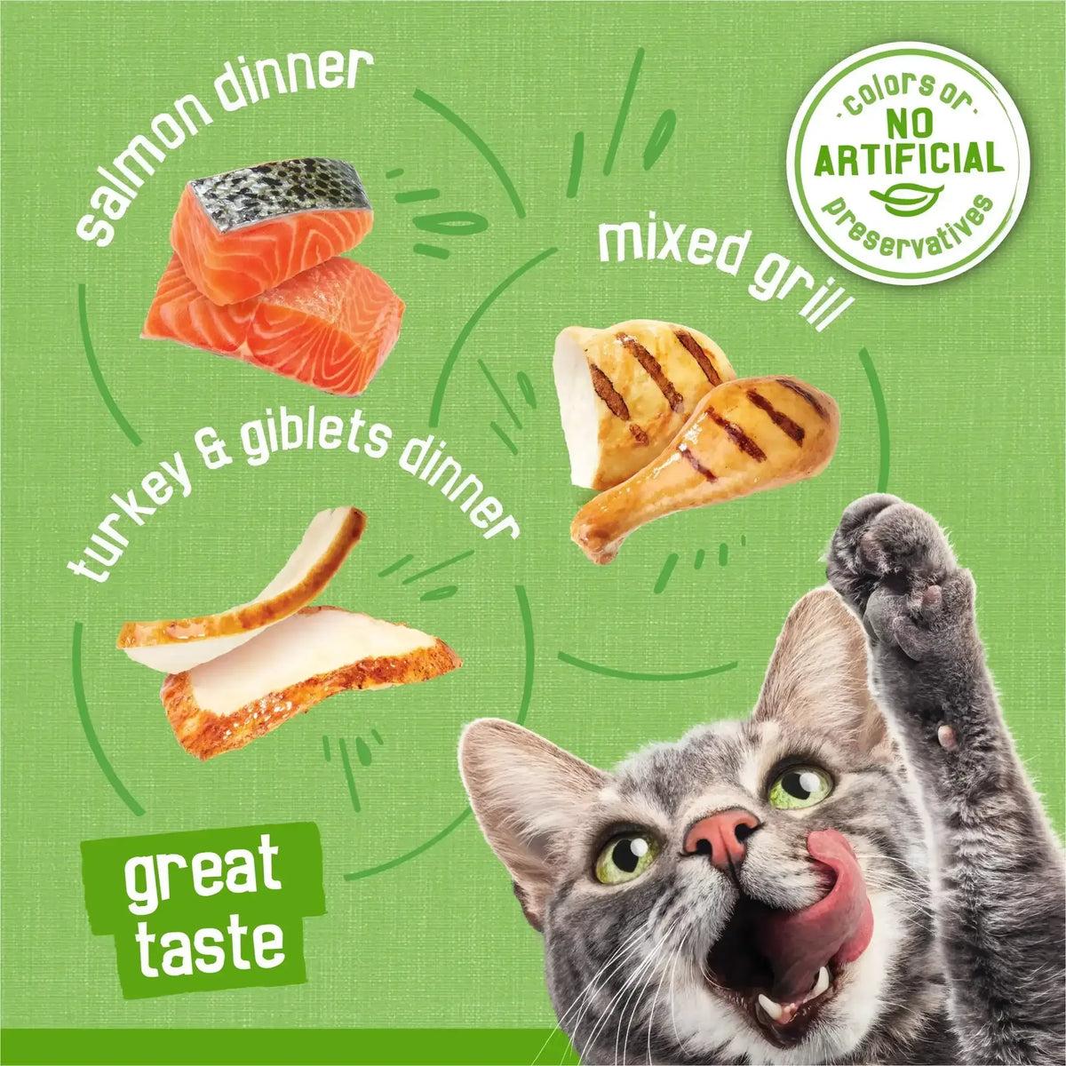 Purina Friskies Pate Salmon, Turkey, and Mixed Grilled, Wet Cat Food, 5.5 oz Can, 12 Pack