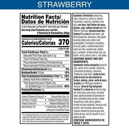 Pop-Tarts Frosted Strawberry Toaster Pastries, Breakfast Foods, Shelf-Stable, 13.5 oz (8 Count)