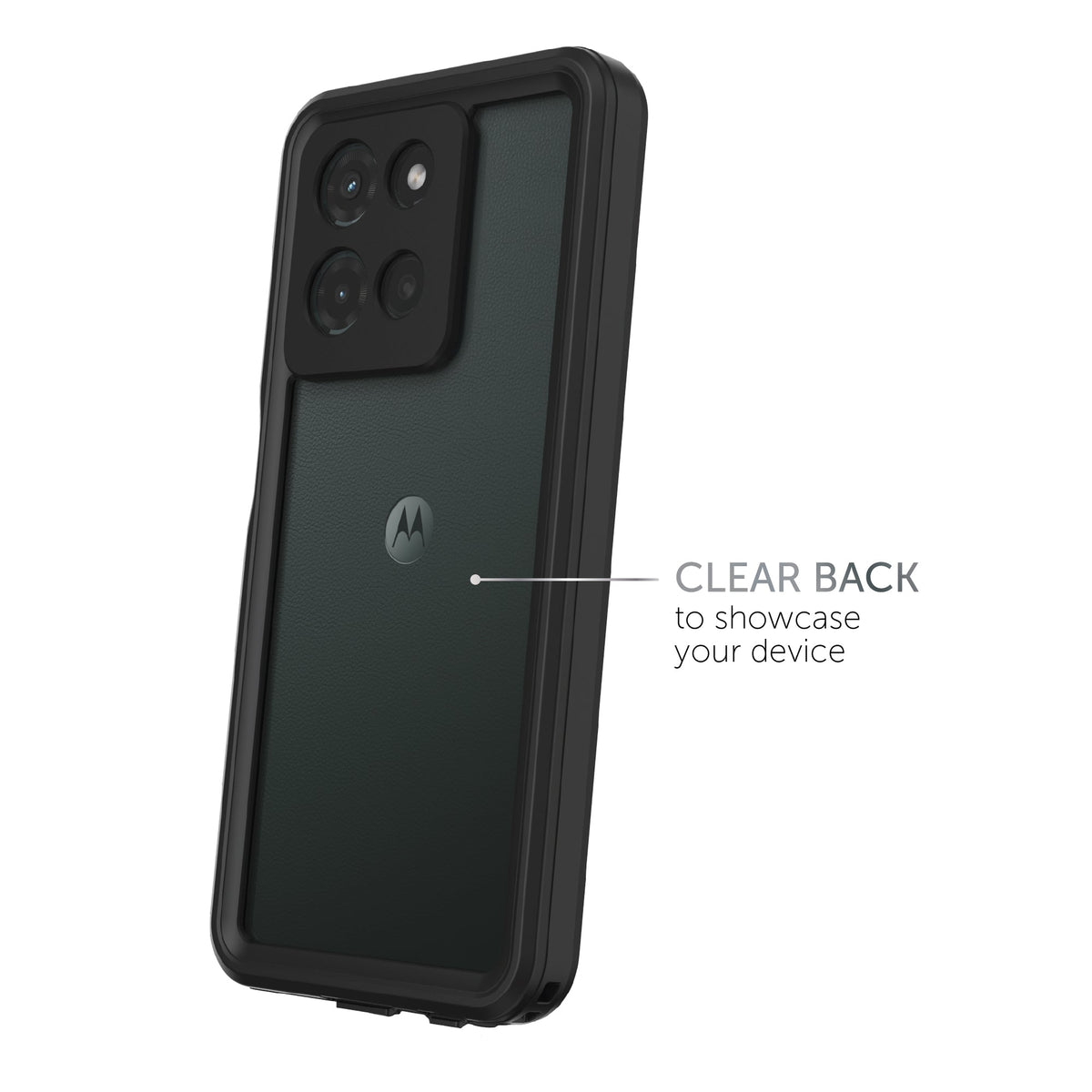 (Pack of 2 ) Body Glove Tidal Waterproof Phone Case for Motorola moto g (2025) - Black/Clear