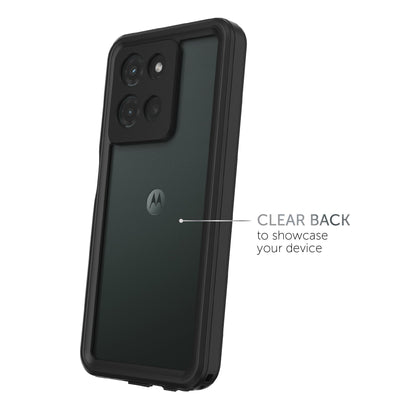 (Pack of 2 ) Body Glove Tidal Waterproof Phone Case for Motorola moto g (2025) - Black/Clear