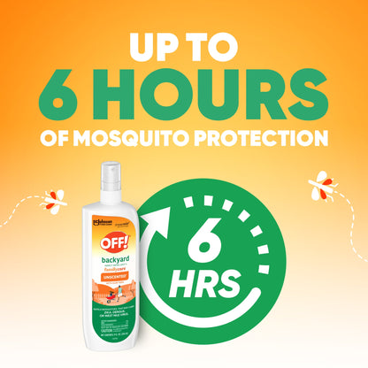 OFF! FamilyCare Mosquito Repellent IV, Unscented Pump Bug Spray with Aloe Vera, 9 oz
