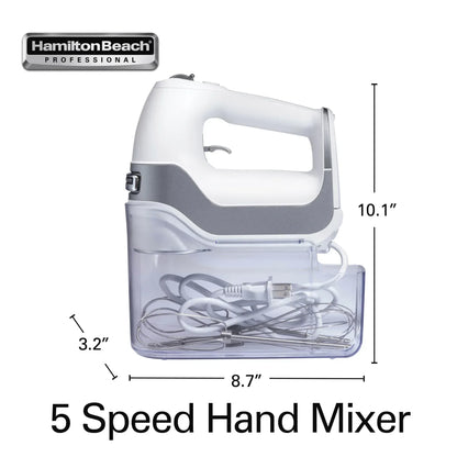 Hamilton Beach Professional 5-Speed Electric Hand Mixer with Slow Start & QuickBurst Technology, Mixer for Kitchen