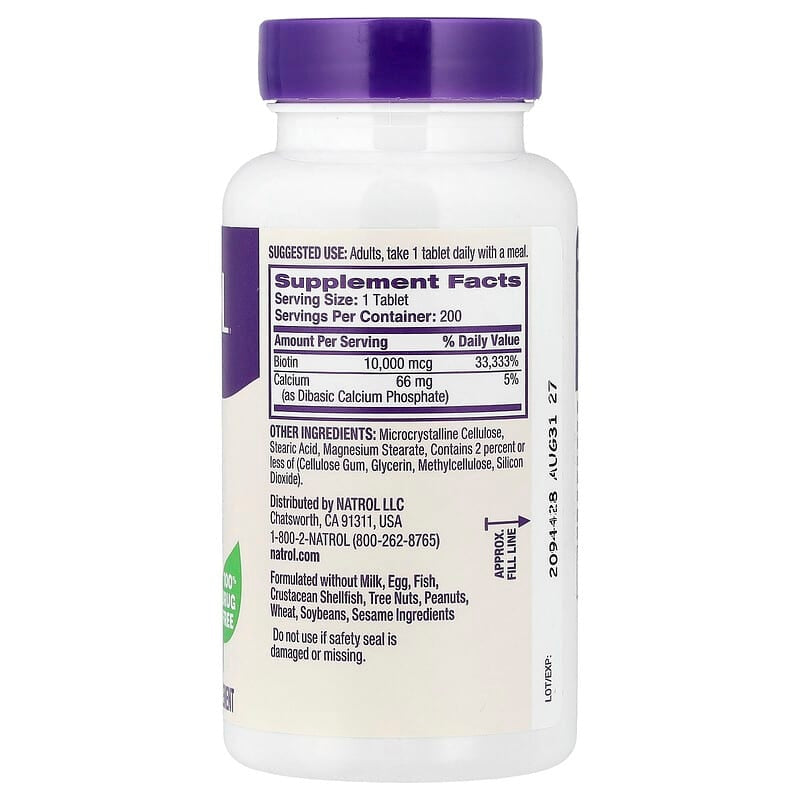 Natrol, Biotin, Tablets