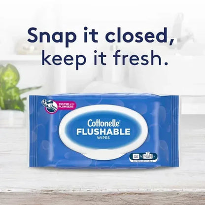 Cottonelle Flushable Wet Wipes, 12 Flip-Top Packs (42 Wipes/Pk., 12 Pk.)