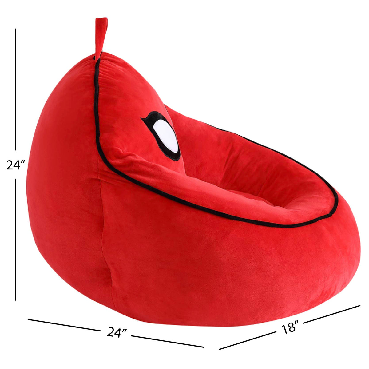 Marvel Spiderman Compressed Foam Bean Bag Chair for Kids, Red
