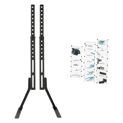 onn Tabletop TV Stand for 37" to 70" TVs, Holds up to 110 lbs, Black- Metal Legs for Tabletop