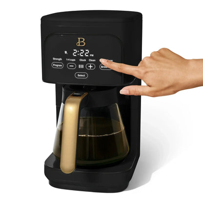 Beautiful 12 Cup Programmable Coffee Maker, White Icing by Drew Barrymore