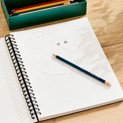 Pen+Gear 12" x 9" Spiral Sketch Book, 75 Sheets of White, Acid Free, Perforated Premium Drawing Paper
