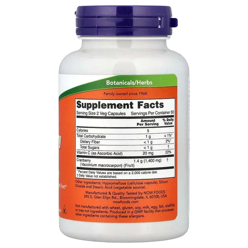 NOW Foods, Cranberry Caps, 100 Veg Capsules