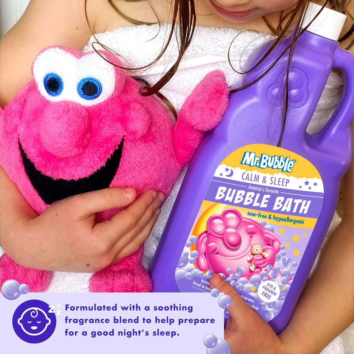 Mr. Bubble Calm & Sleep Bubble Bath, Calming Lavender, Eucalyptus and Chamomile Scent