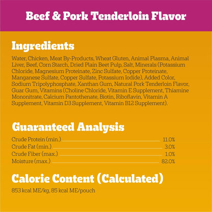 Pedigree High Protein Dog Food Wet Variety Pack Pouches, 3.5 oz. Pouches, 18 Count