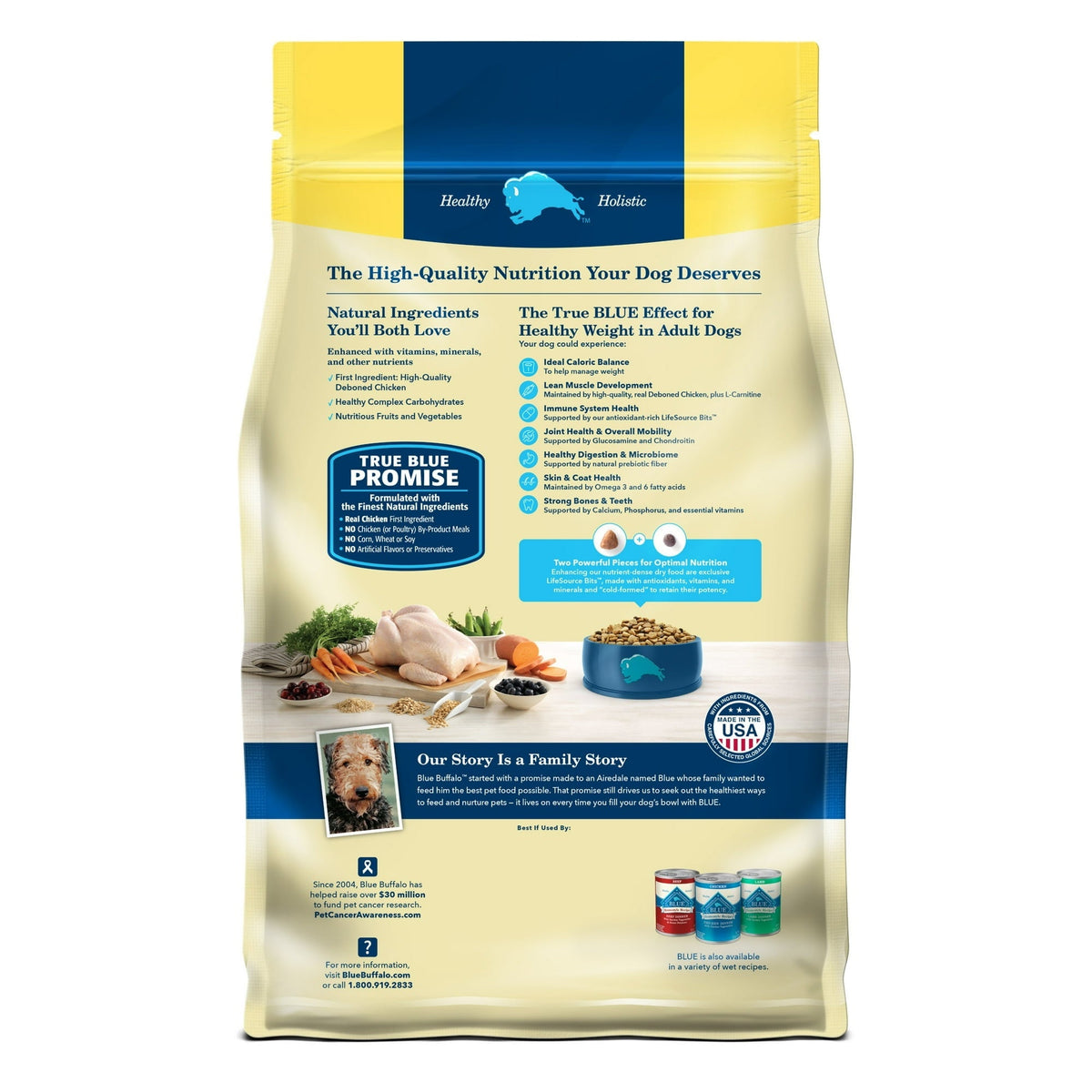 Blue Buffalo Life Protection Formula Healthy Weight Adult Dry Dog Food, Chicken, 15-lb Bag