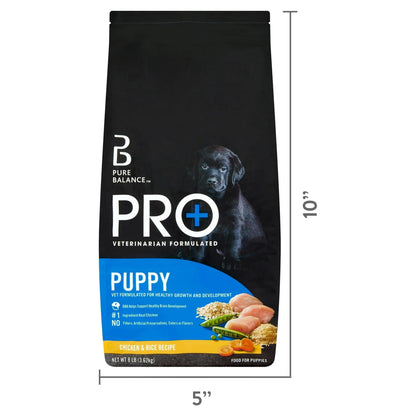 Pure Balance Pro+ Puppy Chicken & Rice Recipe Dry Dog Food for Puppies