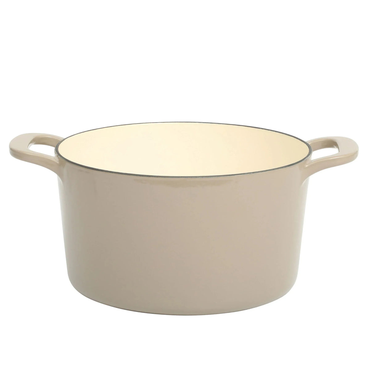 Martha Stewart Everyday Eastwick 7 Quart Enamel on Cast Iron Dutch Oven Taupe
