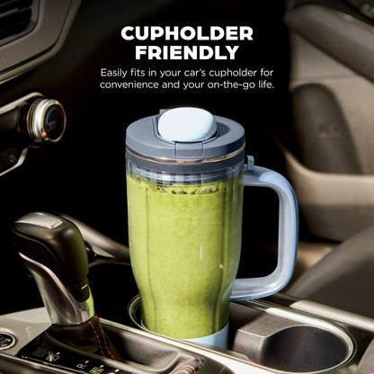 Ninja BlendBOSS 26-Oz Personal Blender, for Smoothies & Frozen Drinks, Travel Tumbler with LeakProof Lid and Chug Spout, Auto-iQ Technology, 1200PW, DB301CY Cyberspace