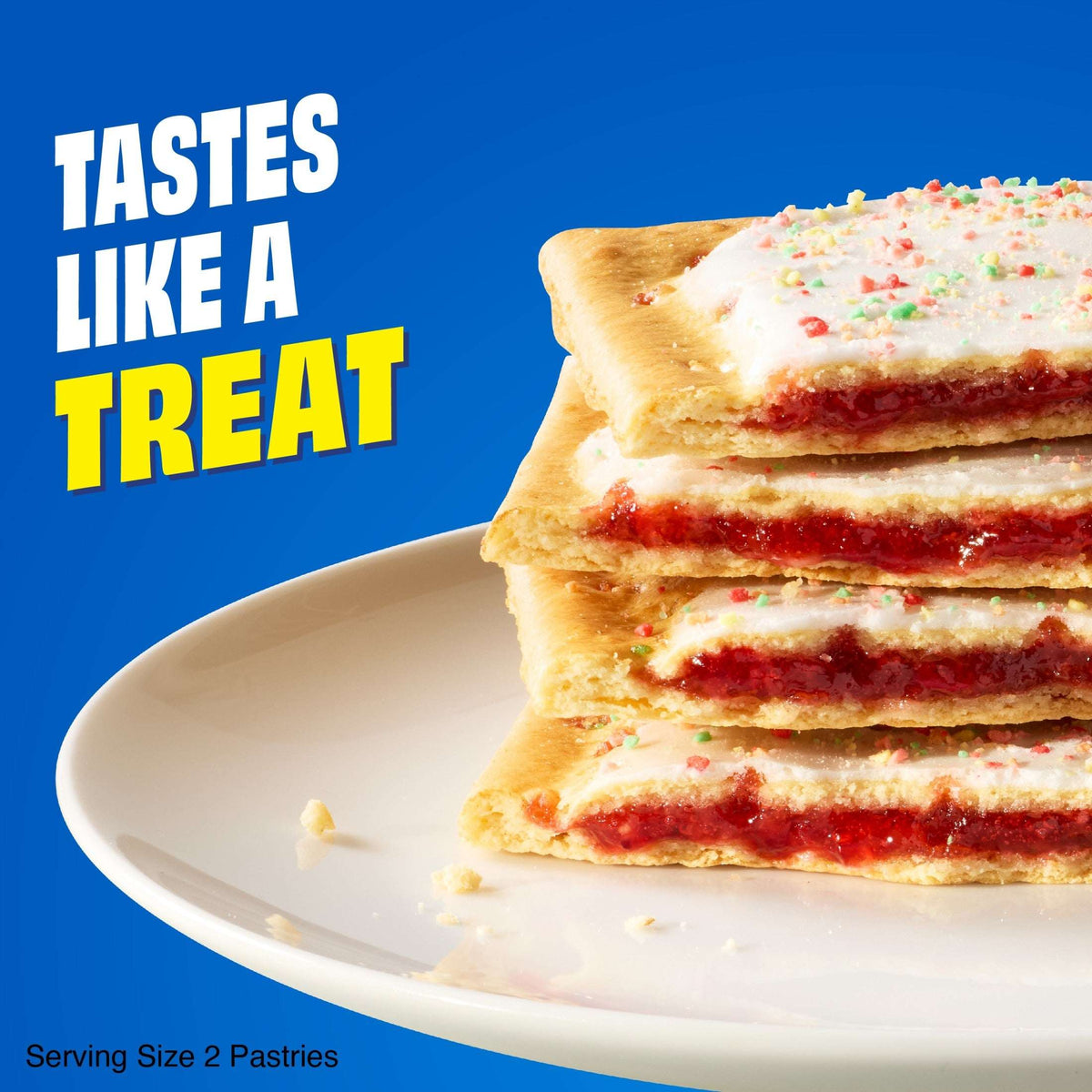 Pop-Tarts Protein Slammin' Strawberry Toaster Pastries, 10g Protein, Shelf-Stable, 14.3 oz (8 Count)