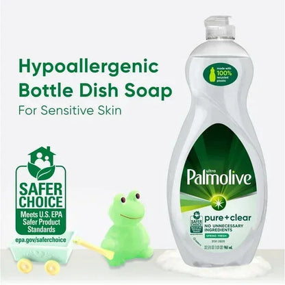 Palmolive Ultra Pure + Clear Liquid Dish Soap, Spring Fresh Scent, 32.5 Fluid Ounce Bottle