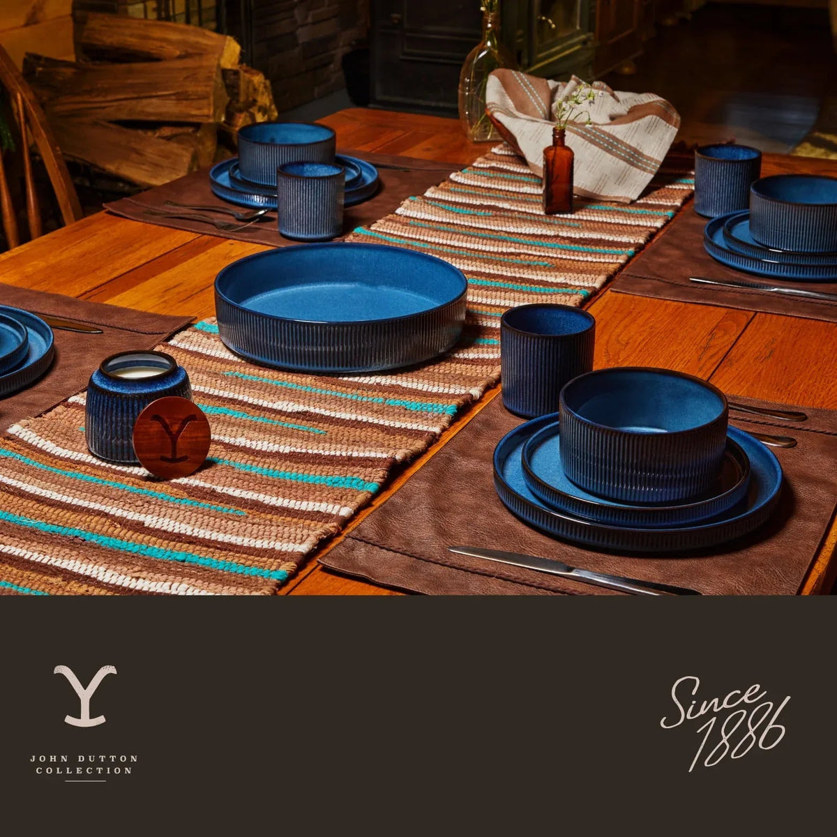 Yellowstone John 12-Piece Ceramic Dinnerware Set