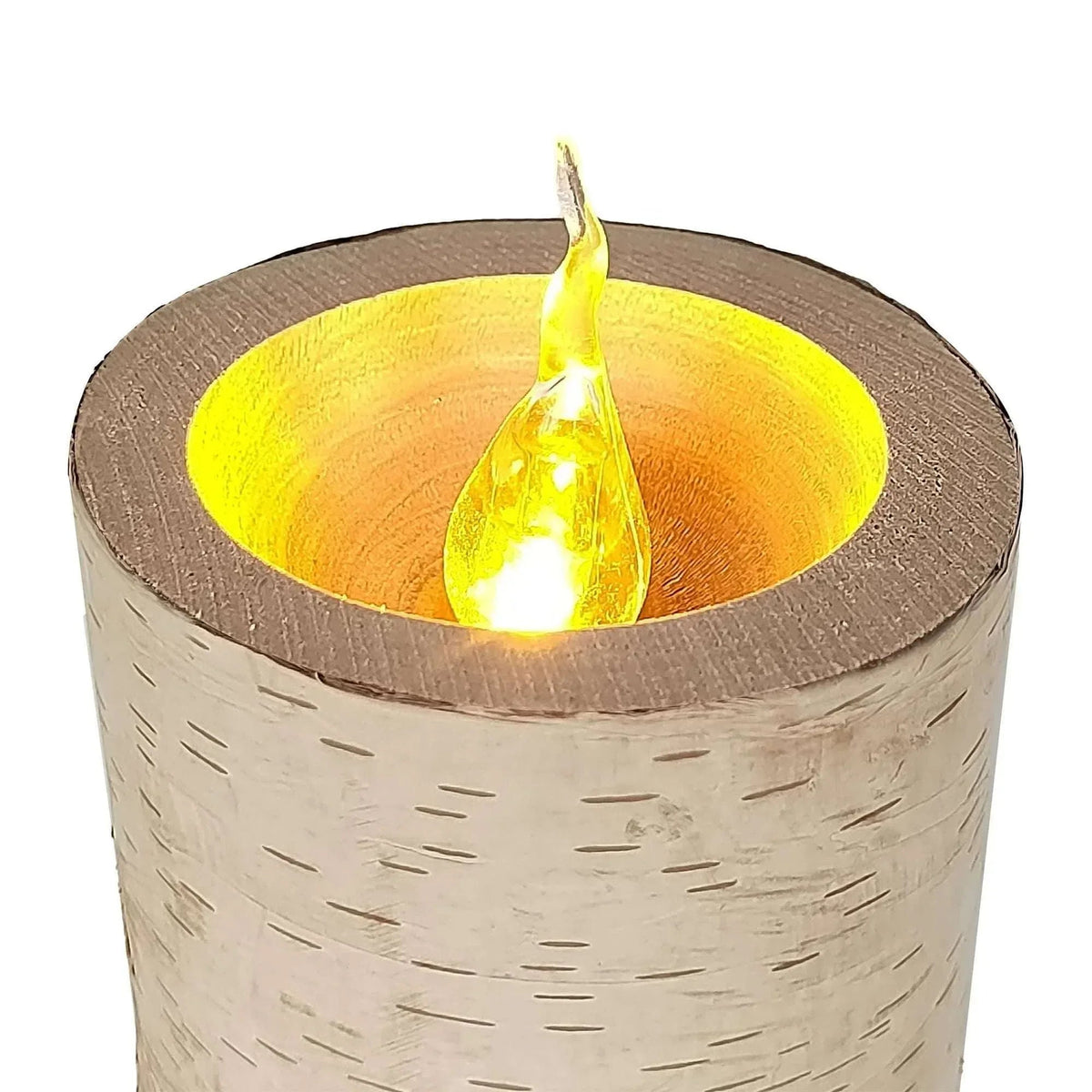 Battery Operated LED Wooden Flameless Christmas Candle, Brown, 4", by Holiday Time