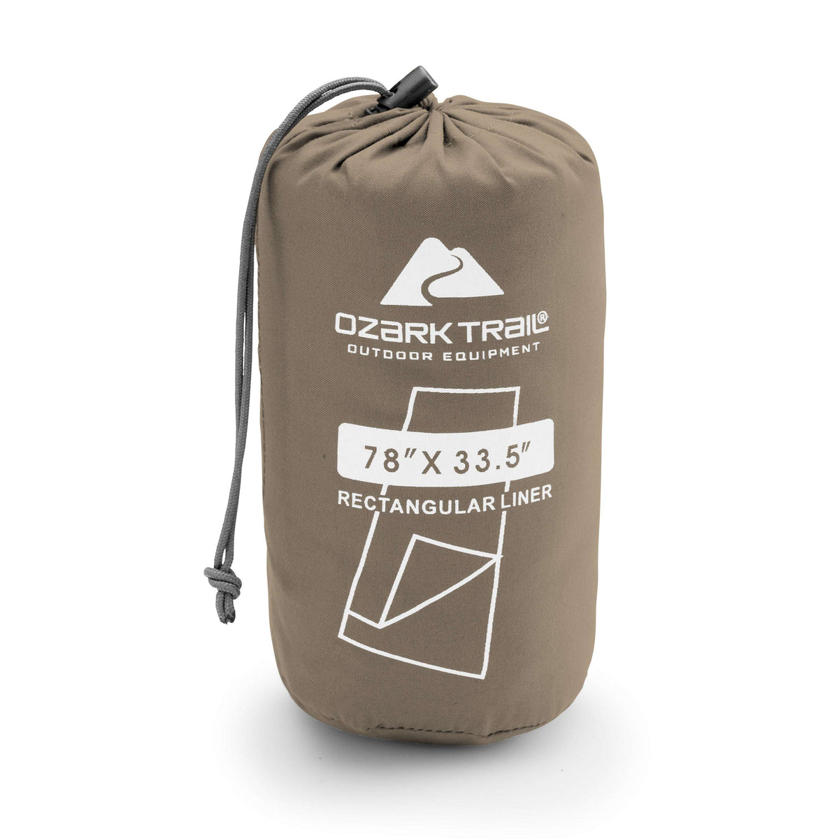 Ozark Trail Breathable Polyester Camping Sleeping Bag Liner Sheet, Beige