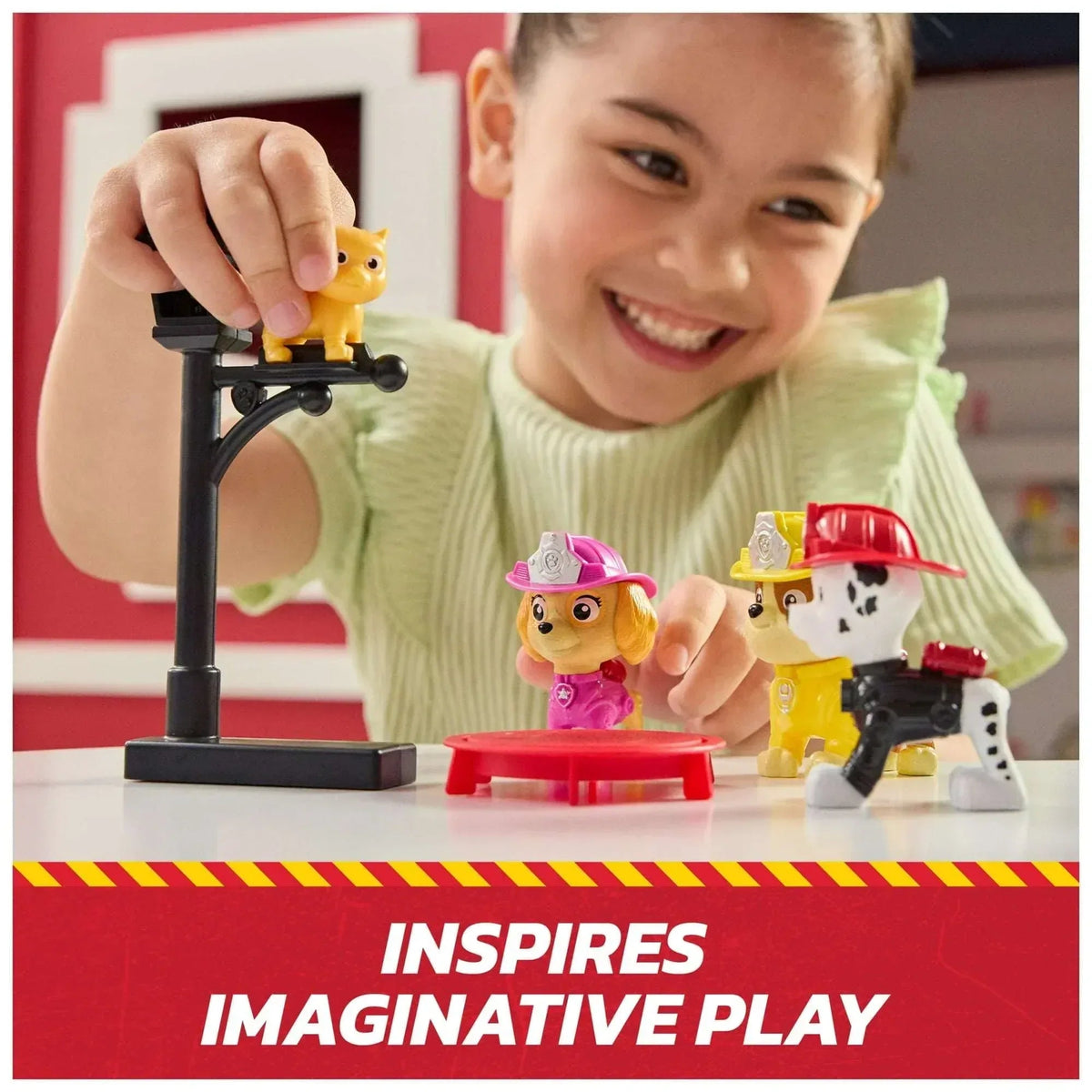 PAW Patrol Fire Rescue Mission Set - Chase, Marshall, Skye, Rubble, Rocky & Zuma Figures for Kids 3+