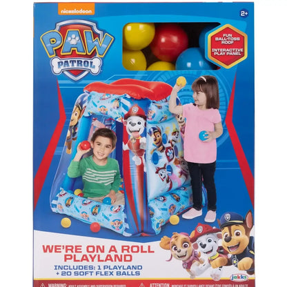 Paw Patrol Preschool Indoor Inflatable Ball Pit Playland Includes 20 Soft Flex Balls Child 2 Years Blue