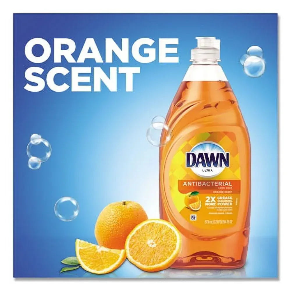 Ultra Antibacterial Dishwashing Liquid, Orange Scent, 28 Oz Bottle | Bundle of 2 Each