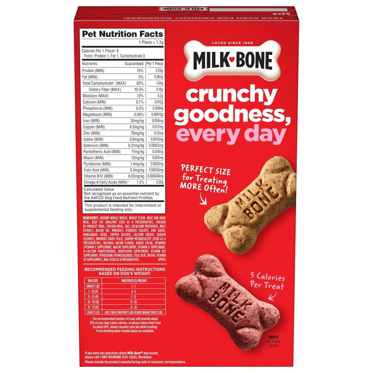 Milk Bone Flavor Snacks Mini’s Dog Biscuits, Flavored Crunchy Dog Treats, 36 oz Canister