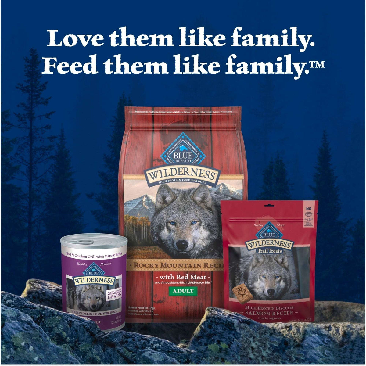 Blue Buffalo Wilderness Adult Dry Dog Food, Rocky Mountain Recipe, Red Meat, 4.5-lb. Bag