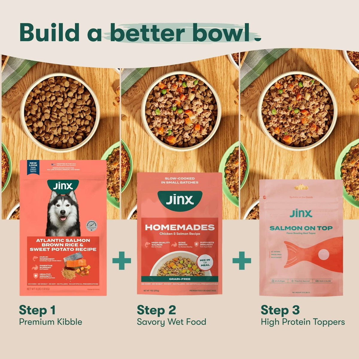 Jinx Salmon, Sweet Potato, & Carrot Grain Free Dry Dog Food, 4 lbs Bag