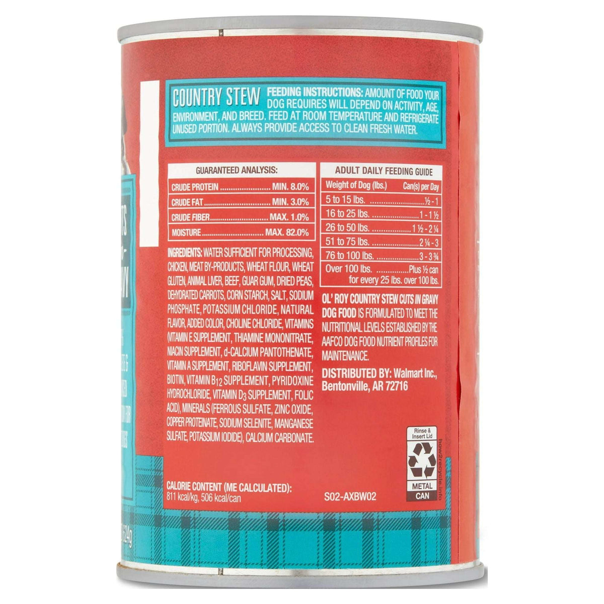Ol' Roy Country Stew Cuts in Gravy Wet Dog Food, 22 oz