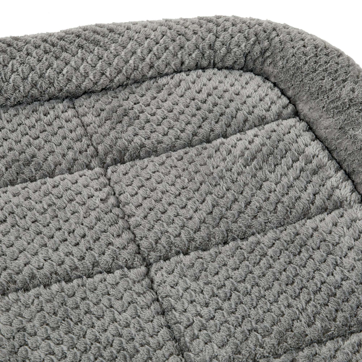 Vibrant Life Cozy Luxe Crate Mat Pet Bed, Gray
