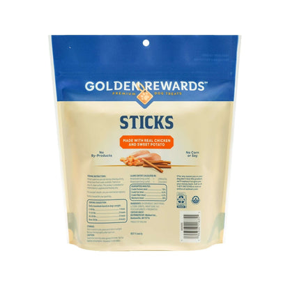 Golden Rewards Chicken and Sweet Potato Dual Flavor Treat Sticks for Dogs, 16 oz Bag