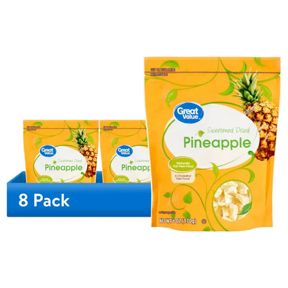 Great Value Sweetened Dried Pineapple, 6 oz