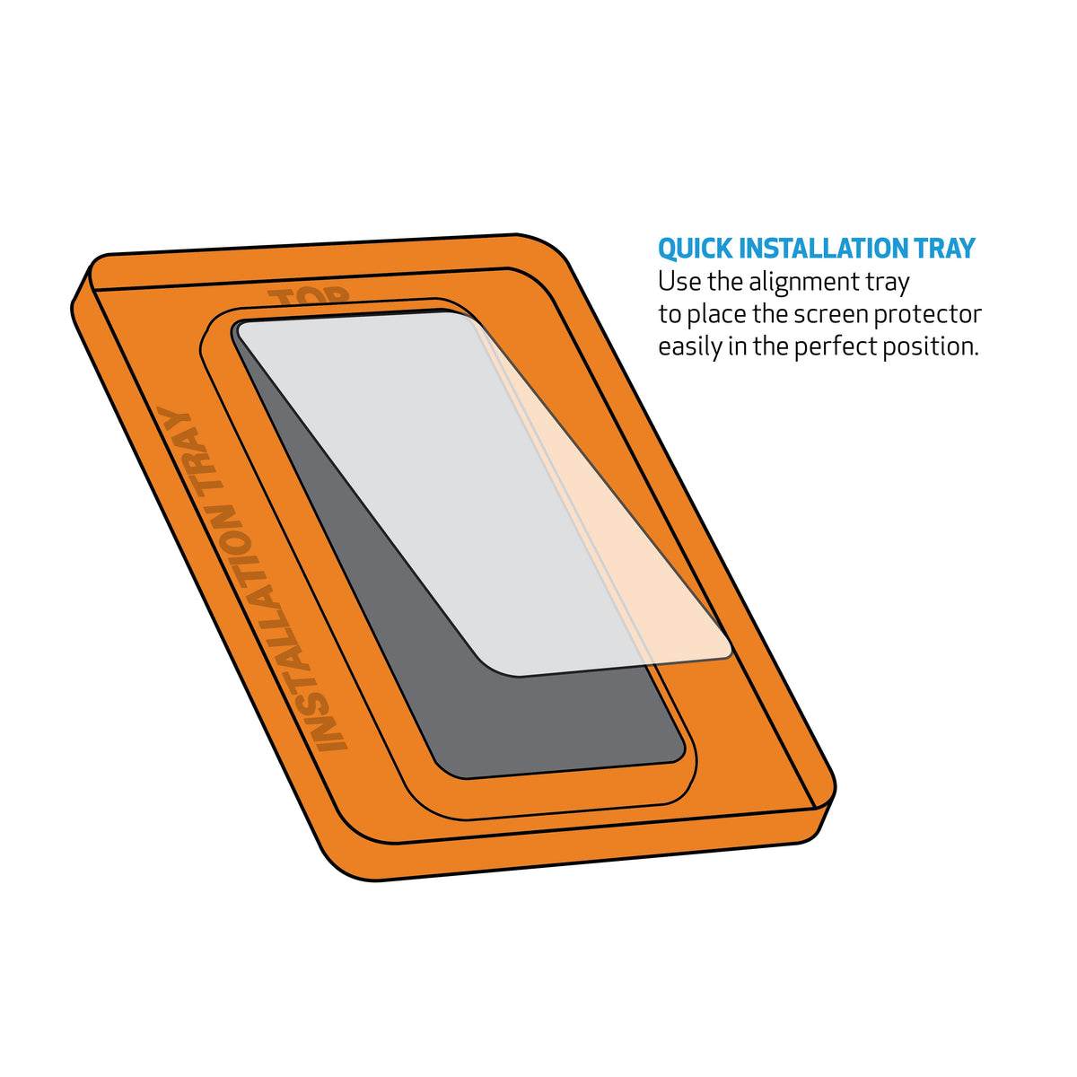 DuraGlass Tempered Glass Screen Protector with Quick Installation Tray for Samsung Galaxy A03s
