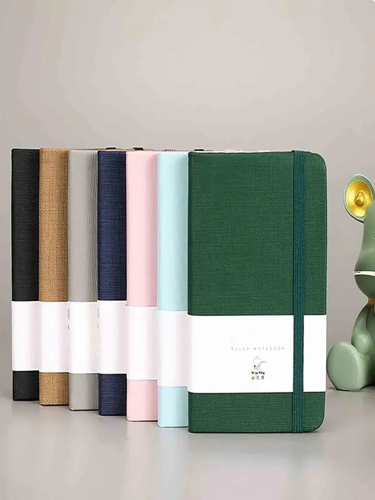 Mouliraty A7 Pocket Notebook for Office and Study, Easy to Carry, Hard Cover, Thick Paper, Green
