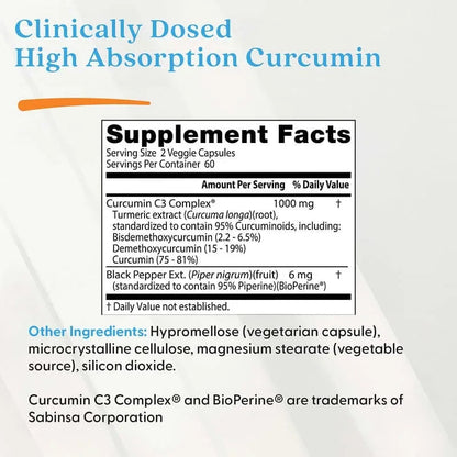 Doctor's Best, High Absorption Curcumin, 120 Veggie Caps